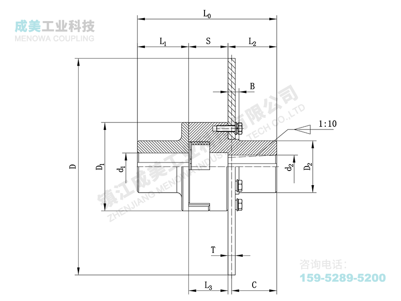 LMPK型(分體式制動盤)梅花聯(lián)軸器