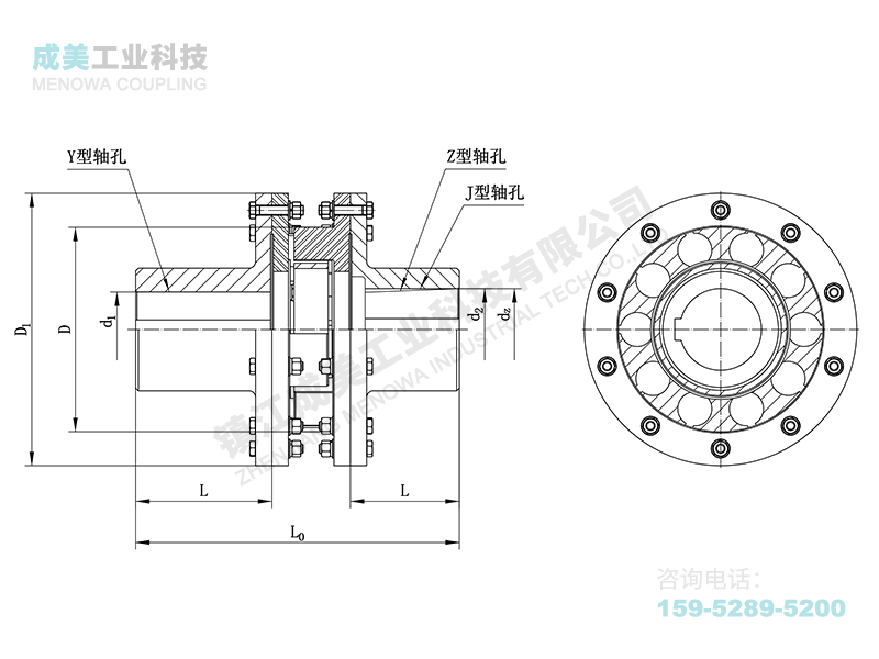 LMS型(雙法蘭)梅花聯(lián)軸器